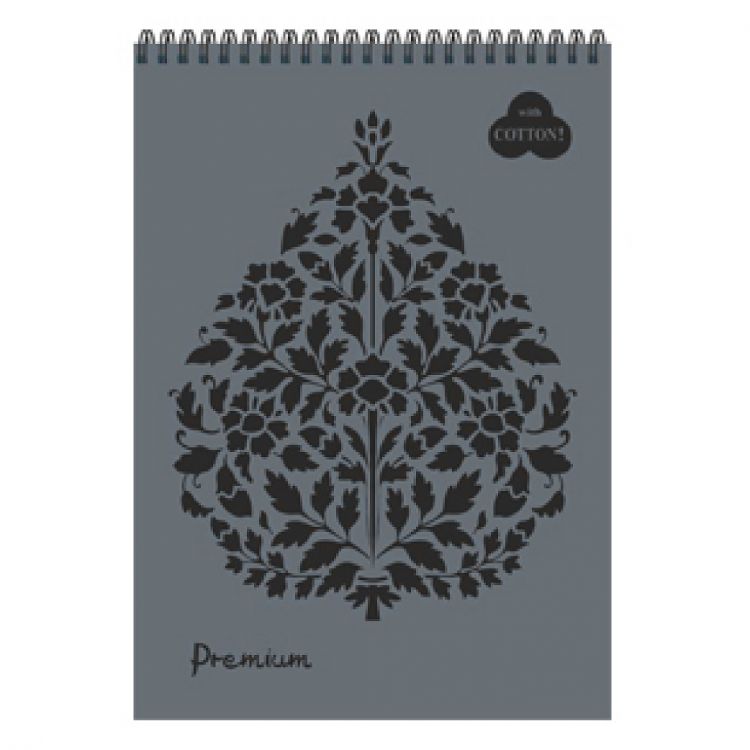 Блокнот  &quot;Premium Graphitе&quot; (серый) 30 л А4 на пружине — PalitraMastera