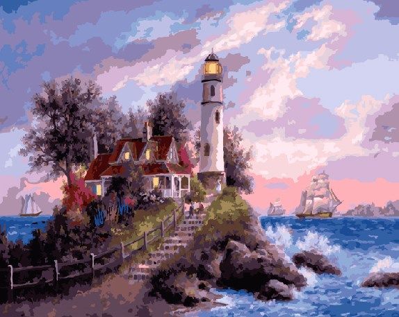 Картина по номерам GX 9137 Маяк 40*50 фото 1 &mdash; PalitraMastera