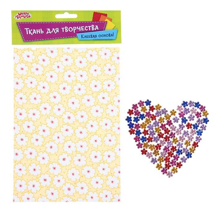Ткань на клеевой основе для декорирования №153, 21*14,5 см + стразы 5 г фото 1 &mdash; PalitraMastera