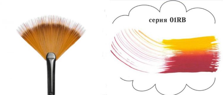 Кисть синт. веерная №02 — PalitraMastera