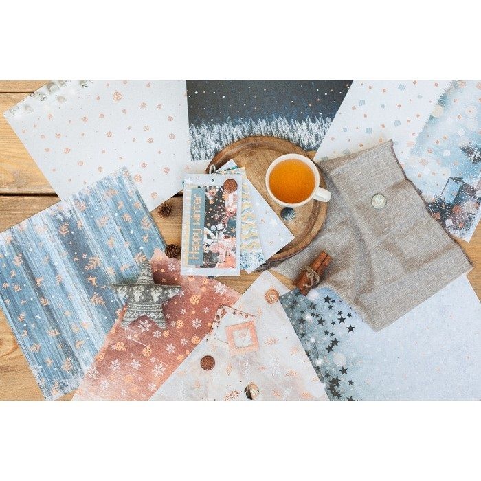 Бумага для скрапбукинга с фольгированием «Зачарованная пора», 30,5 х 30,5 см, 200 г/м2 — PalitraMastera