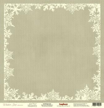 Бумага для скрапбукинга 30,5х30,5 см 180 гр/м одностор Зимнее Утро Морозко, 1 лист фото 1 — PalitraMastera