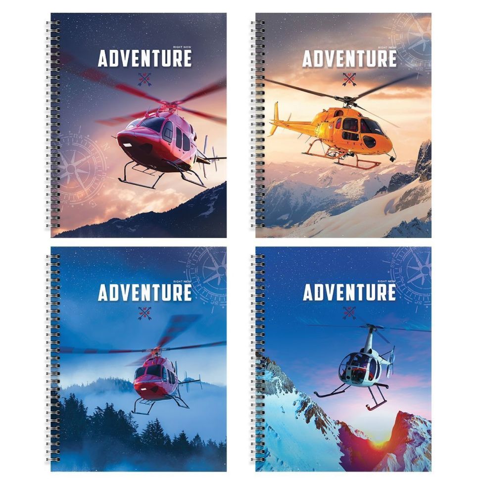 Тетрадь 48 л. А5+ кл. греб. офс. Schoolformat ВПЕРЕД В НЕИЗВЕСТНОСТЬ мел. карт., ВД-лак фото 1 — PalitraMastera