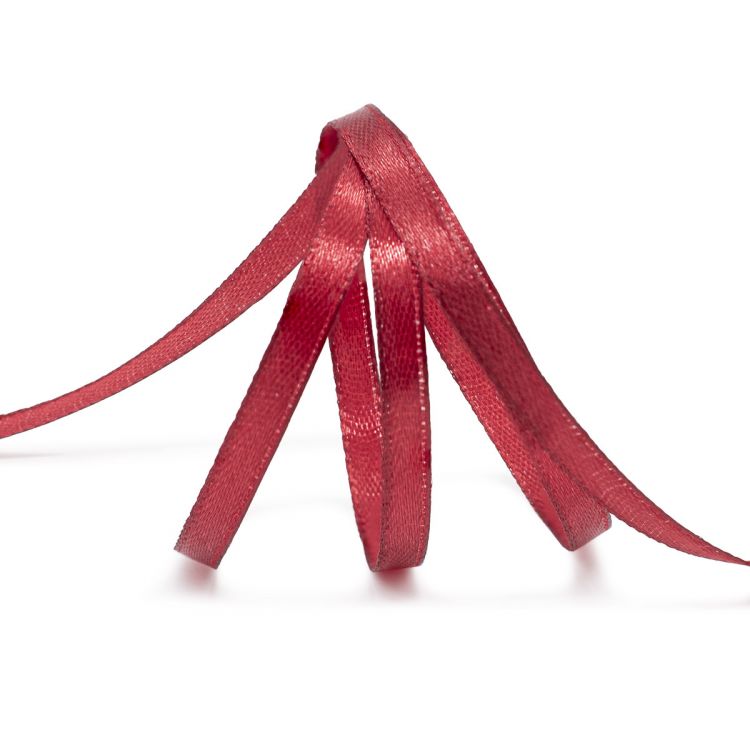 Лента атласная 0,6см*22,86м (028 темно-красный) — PalitraMastera