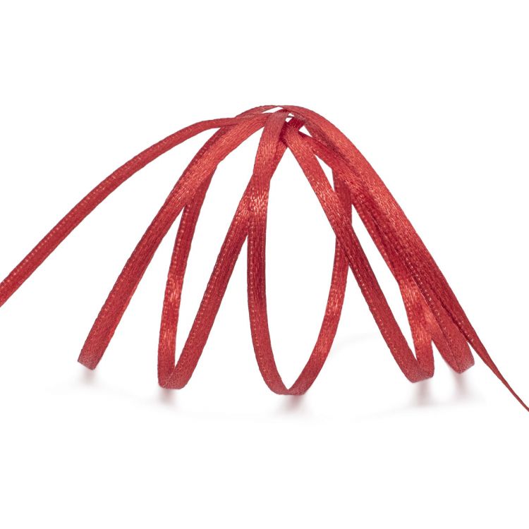 Лента атласная 0,3см*100м двухсторонняя (026 красный) — PalitraMastera