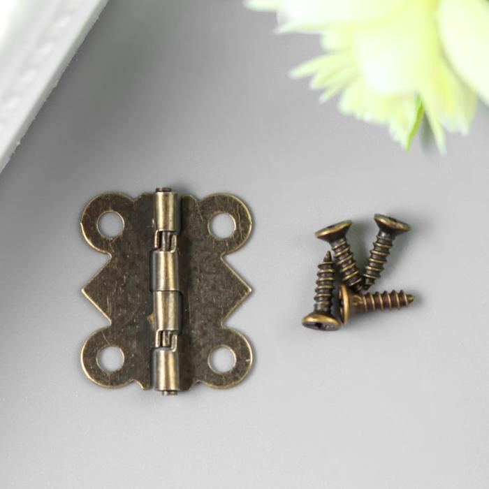 Петля для шкатулки металл фигурная бронза набор 6 шт 1,5х2,1 см 2272568 &mdash; PalitraMastera