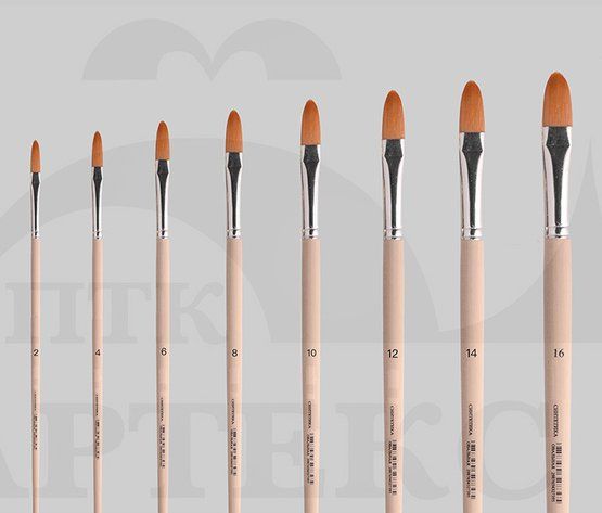 Кисть Синтетика овальная № 12 — PalitraMastera