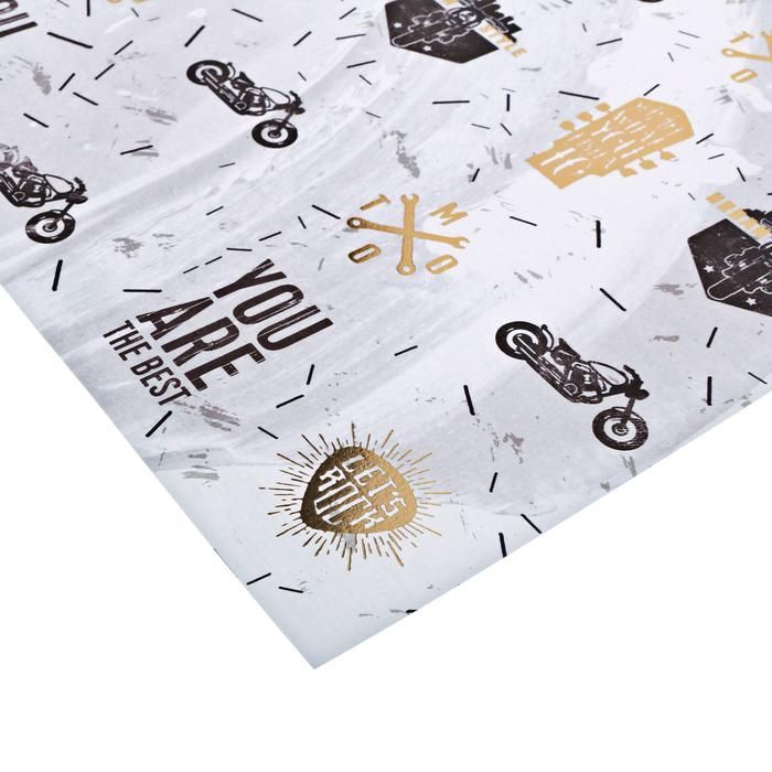 Бумага для скрапбукинга с фольгированием «Мужская», 30.5 * 30.5 см, 250 г/м — PalitraMastera