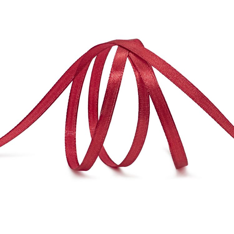 Лента атласная 0,6см*22,86м (027 ярко-красный) — PalitraMastera