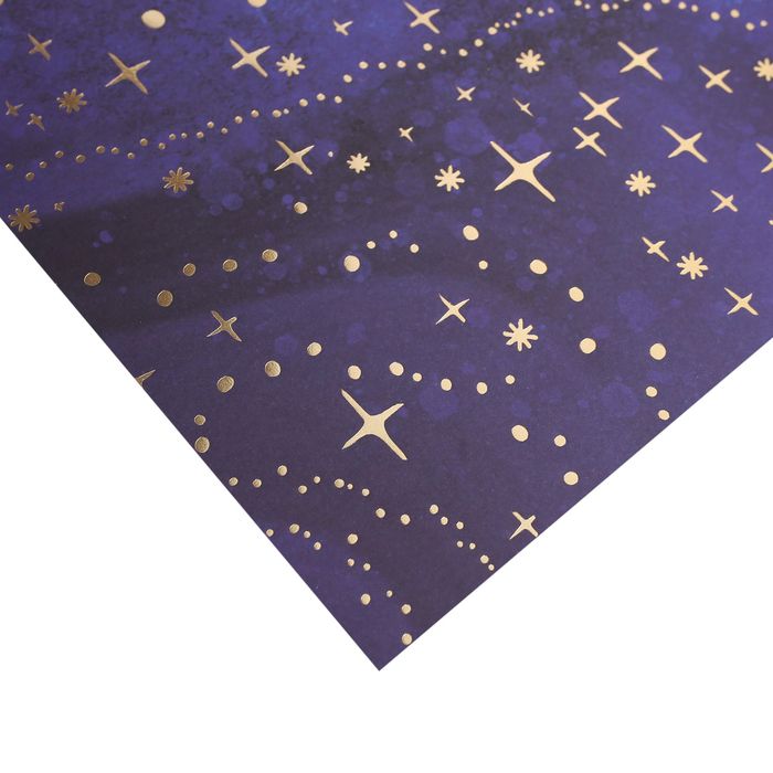 Бумага для скрапбукинга с фольгированием «Новогодняя ночь», 30.5 30.5 см, 250 г/м — PalitraMastera