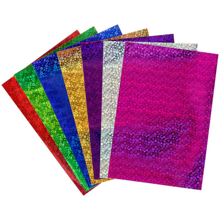 Фольга цветная A4, Мульти-Пульти, 7л., 7цв., голографическая, в папке, "Приключения Енота" &mdash; PalitraMastera