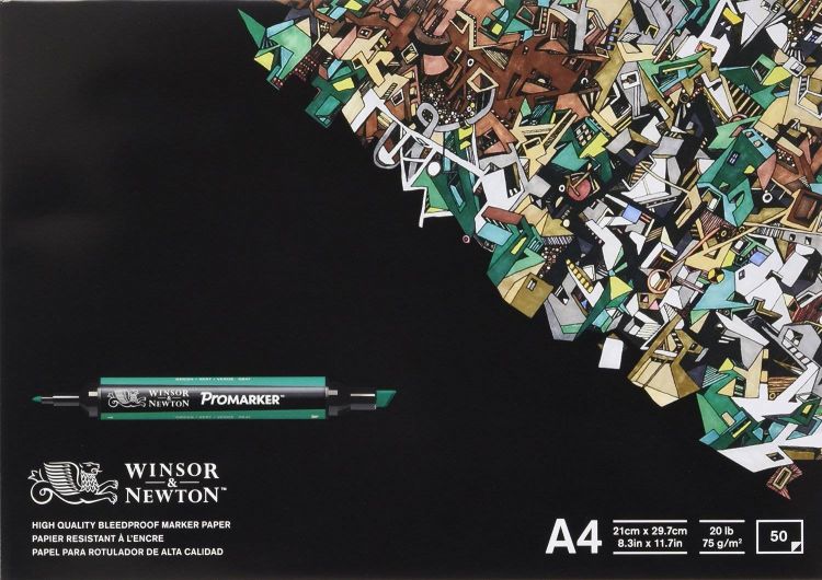 Winsor&amp;Newton  Альбом для  маркеров, 75 г/м, А4, 50 листов--- — PalitraMastera