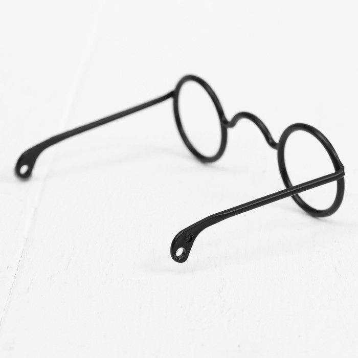 Очки для игрушек, набор 4 шт, размер 1 шт: 2.5 * 7 * 5.3 см, цвет чёрный — PalitraMastera