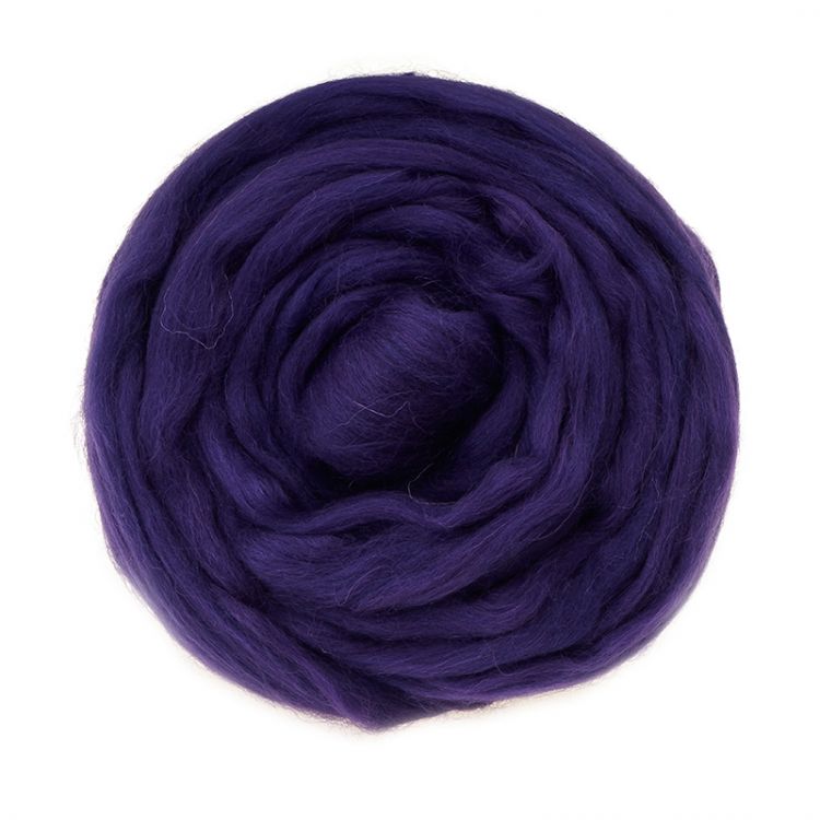 Пряжа ТР ГЛ 50 гр Полутонкая  для валяния 100% шерсть  №2040 ультрафиолет — PalitraMastera