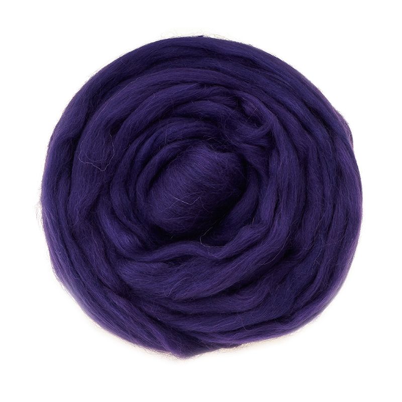 Пряжа ТР ГЛ 50 гр Полутонкая  для валяния 100% шерсть  №2040 ультрафиолет фото 1 &mdash; PalitraMastera