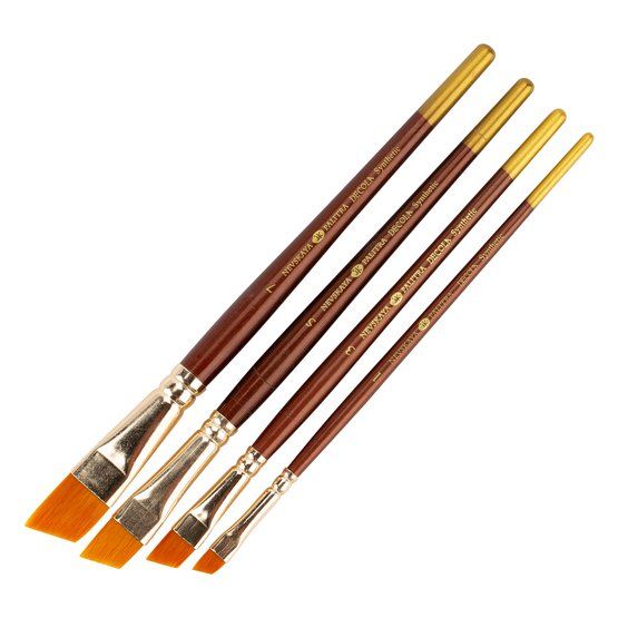 Кисть синтетика "Decola" скошенная, №7, 15 мм фото 1 &mdash; PalitraMastera