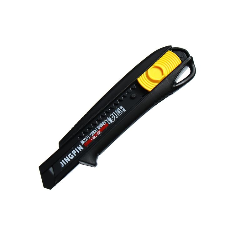 Нож канцелярский 18 мм, чёрный + чёрное лезвие 1 штука — PalitraMastera