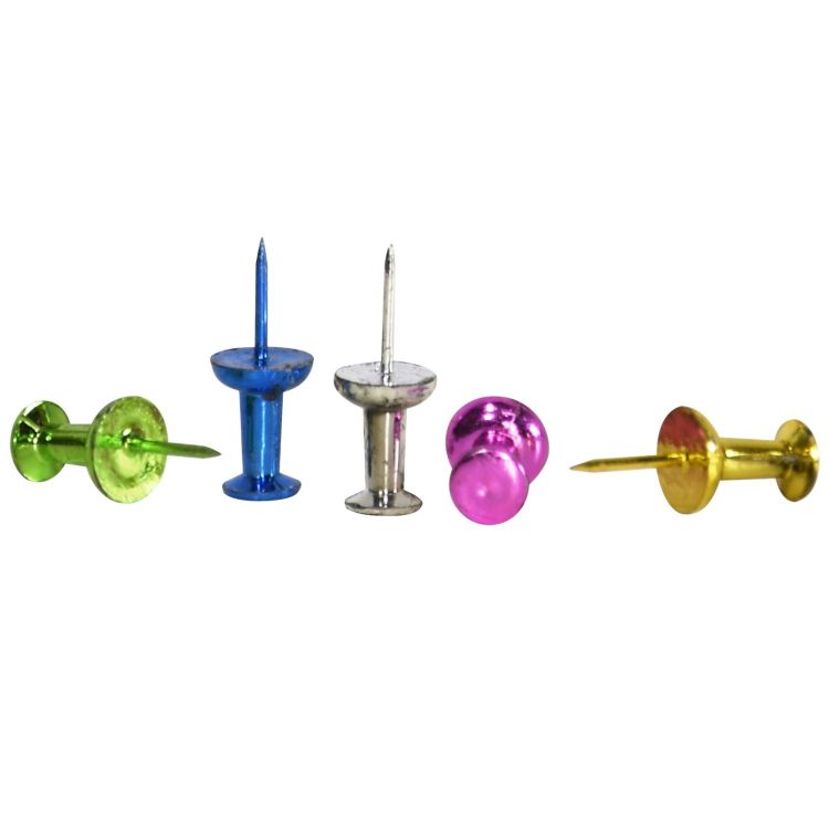 Кнопки силов. INFORMAT 8 мм 30 шт гвоздики без покрытия ассорти металлик — PalitraMastera