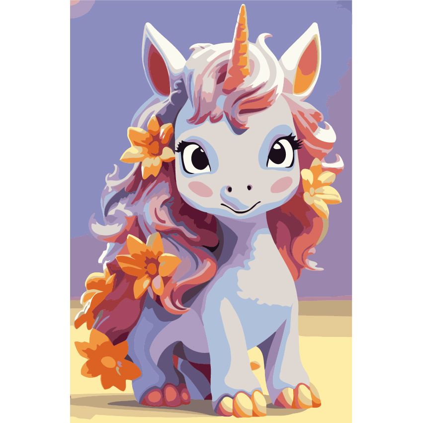 SP028 - Набор для рисования по номерам 'Красивая единорожка', 20*30см, Cristyle фото 1 — PalitraMastera