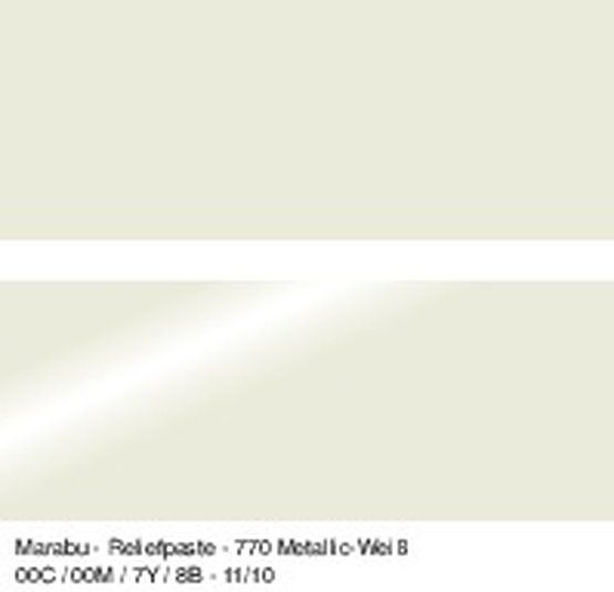 Marabu Контур по стеклу Relief, 20 мл, белый металлик фото 1 — PalitraMastera