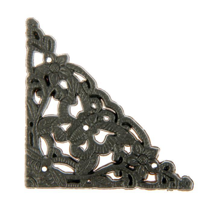 Уголок пластик &quot;Бабочка&quot; набор 10 шт чёрный 5х5 см  1933780 — PalitraMastera