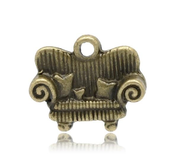 Подвеска &quot;Диван&quot; 16x14mm (под античную бронзу) — PalitraMastera