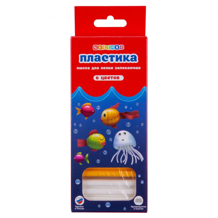 Пластика &quot;Цветик&quot; ( 6 цветов) 120гр--- — PalitraMastera