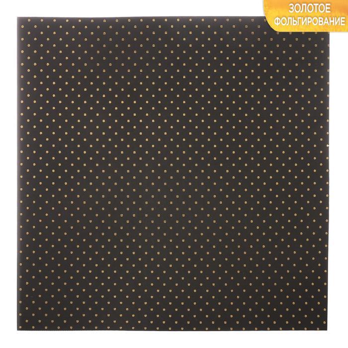 Бумага для скрапбукинга с фольгированием «Точка», , 30.5 х 30.5 см, 250 г/м фото 1 &mdash; PalitraMastera