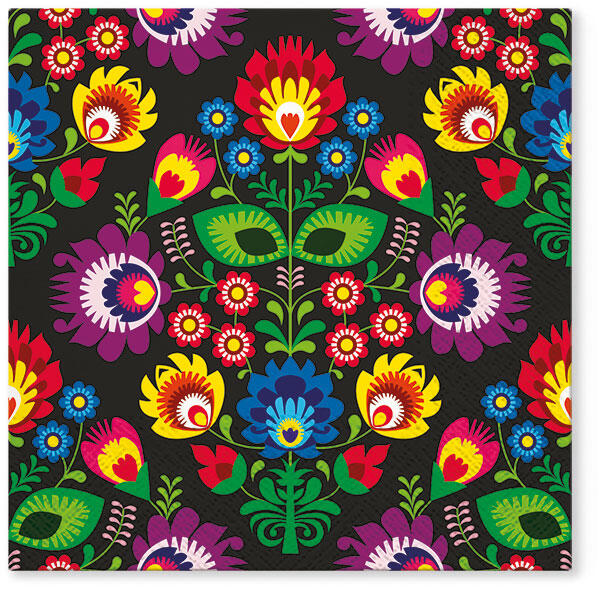 Салфетки трехслойные для декупажа, коллекция "Lunch" TETЕ a TETE "Фольклерный стиль" фото 1 — PalitraMastera