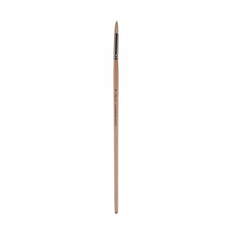 Сонет Кисть щетина круглая,  длинная ручка покрытая лаком № 4 (6мм) — PalitraMastera