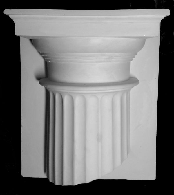 Дорическая полукапитель, гипс (арт.50-501) фото 1 &mdash; PalitraMastera