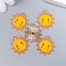 Декор для творчества металл, эмаль "Весёлое солнышко" жёлто-оранжевый 2,2х2 см  7356049 фото 3 — PalitraMastera