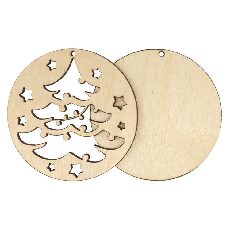 L-2105 Деревянная заготовка 'Ёлочка' 6,4*6,4*0,6см Astra&amp;Craft — PalitraMastera