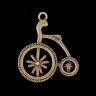 Декор для творчества металл "Ретро велосипед" бронза 2,6х3 см  3531347 фото 1 — PalitraMastera