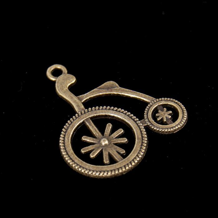 Декор для творчества металл &quot;Ретро велосипед&quot; бронза 2,6х3 см  3531347 — PalitraMastera