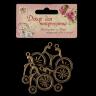 Декор для творчества металл "Ретро велосипед" бронза 2,6х3 см  3531347 фото 3 — PalitraMastera