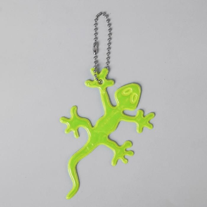 Светоотражающий элемент «Ящерица», на цепочке, 10 * 6,5 см, цвет жёлтый — PalitraMastera