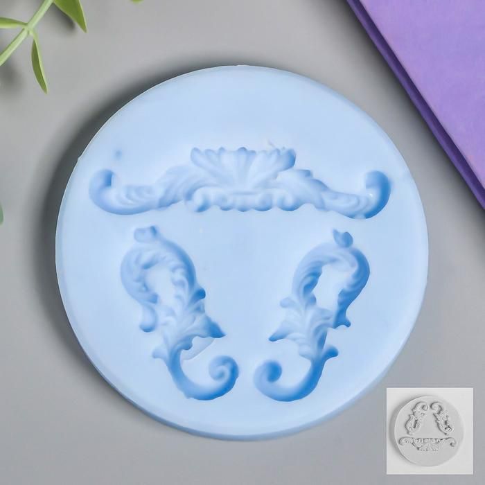 Молд силикон &quot;Орнамент&quot; 2 шт-4х1,5 см;1 шт-6х1,5 см, вес изд 6гр 7129054 — PalitraMastera