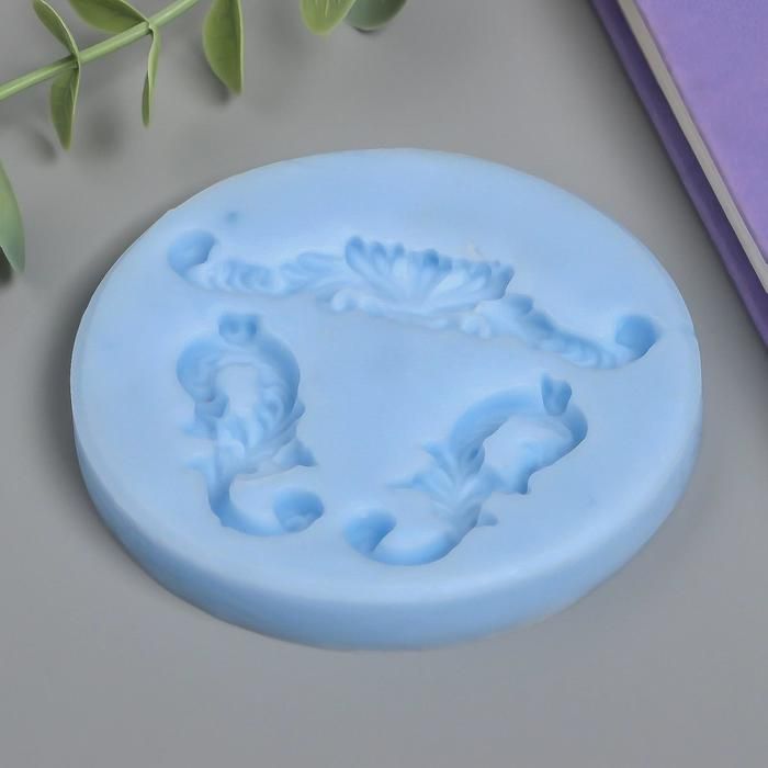 Молд силикон &quot;Орнамент&quot; 2 шт-4х1,5 см;1 шт-6х1,5 см, вес изд 6гр 7129054 — PalitraMastera