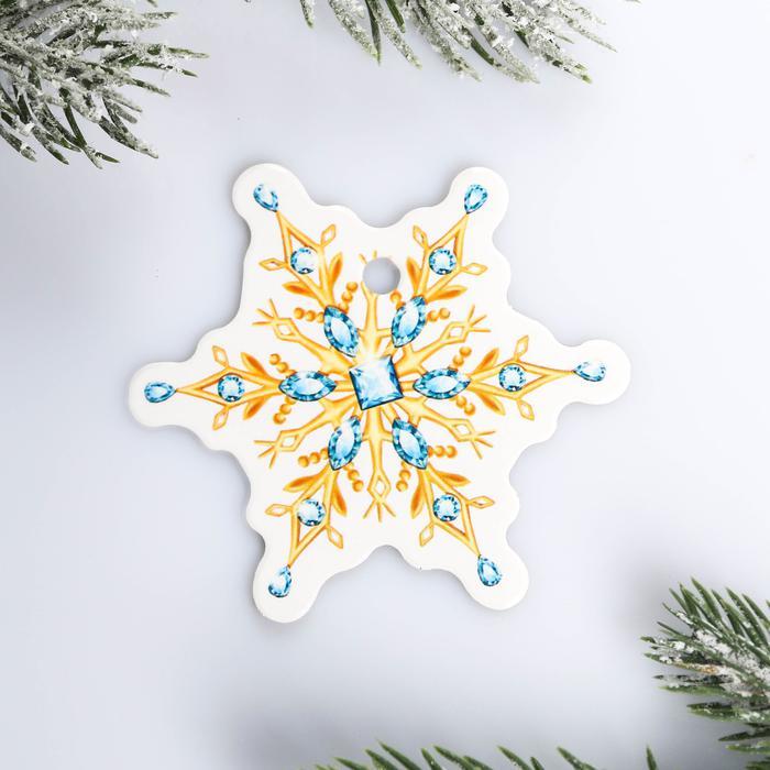 Шильдик на подарок Новый год «Снежинка новогодняя», 6,5 х6.0 см  4360385---- — PalitraMastera