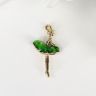 Декор для творчества металл, эмаль "Балерина в зелёной пачке" 2,8х1,5 см  4767059 фото 2 — PalitraMastera