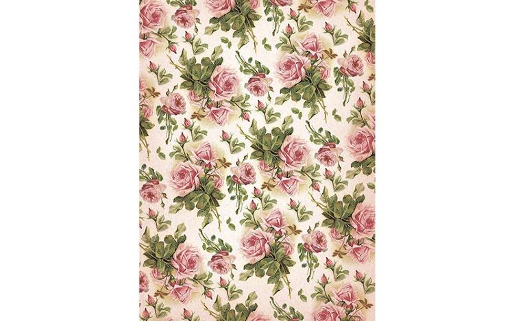 Рисовая бумага для декупажа &quot;Craft Premier&quot;, 28,2х38,4см, 25г/м, &quot;Шебби розы&quot; CP06327 — PalitraMastera