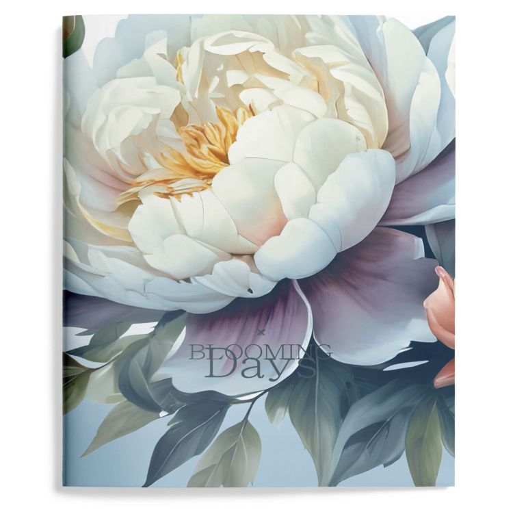 Книжка зап. А6 98х140 мм 32 л. кл. LOREX FLOWER VIEW мягк. обл. дизайн, soft touch, двойная обложка запечатка форзаца &mdash; PalitraMastera