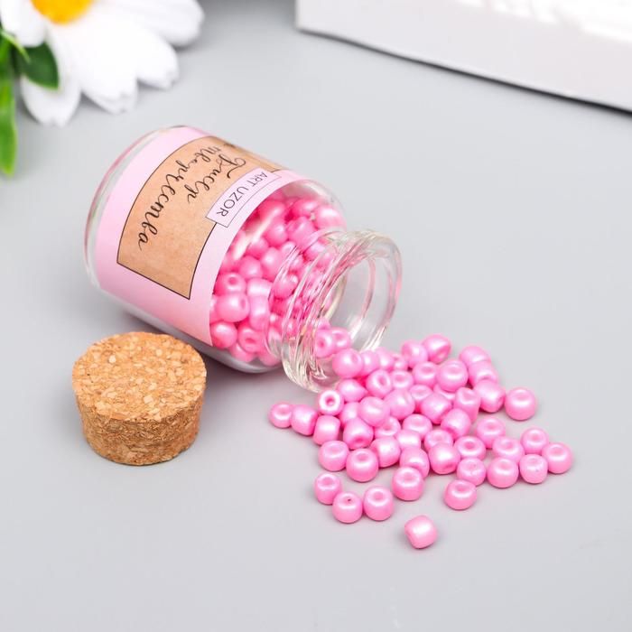 Бисер круглый 6/0 в бутылочке &quot;Зефирно-розовый&quot; 20 гр  6075181 — PalitraMastera