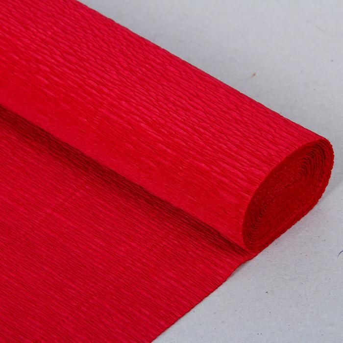 Бумага гофрированная 586 Карминно-красный, 0,5 х 2,5 м — PalitraMastera
