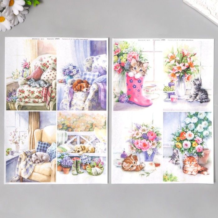 Декупажная карта 1 шт &quot;Лето&quot; А4, 45 г/м2 9209111 — PalitraMastera