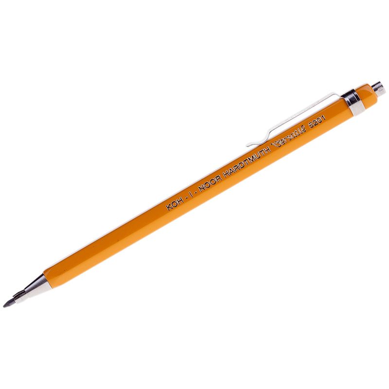 Карандаш цанговый "Versatil" 2мм., желтый корпус, металл. клип фото 1 &mdash; PalitraMastera