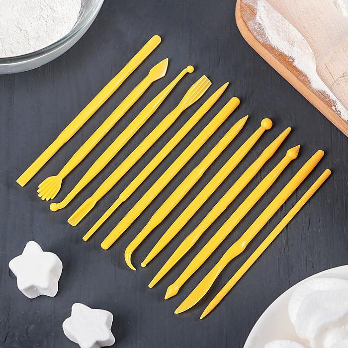 Набор для моделирования кондитерских украшений, 14 шт, цвет МИКС — PalitraMastera