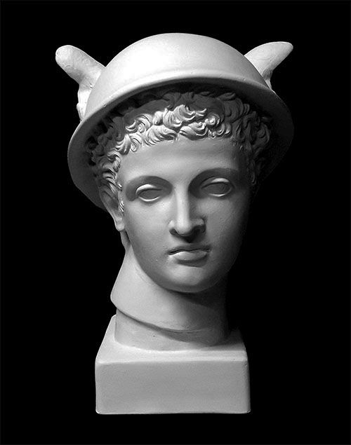 Голова Меркурия. гипс ( арт. 10-158) — PalitraMastera