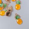 Декор для творчества металл, эмаль "Ананас" желтый 1,7х0,8 см  7356053 фото 1 — PalitraMastera